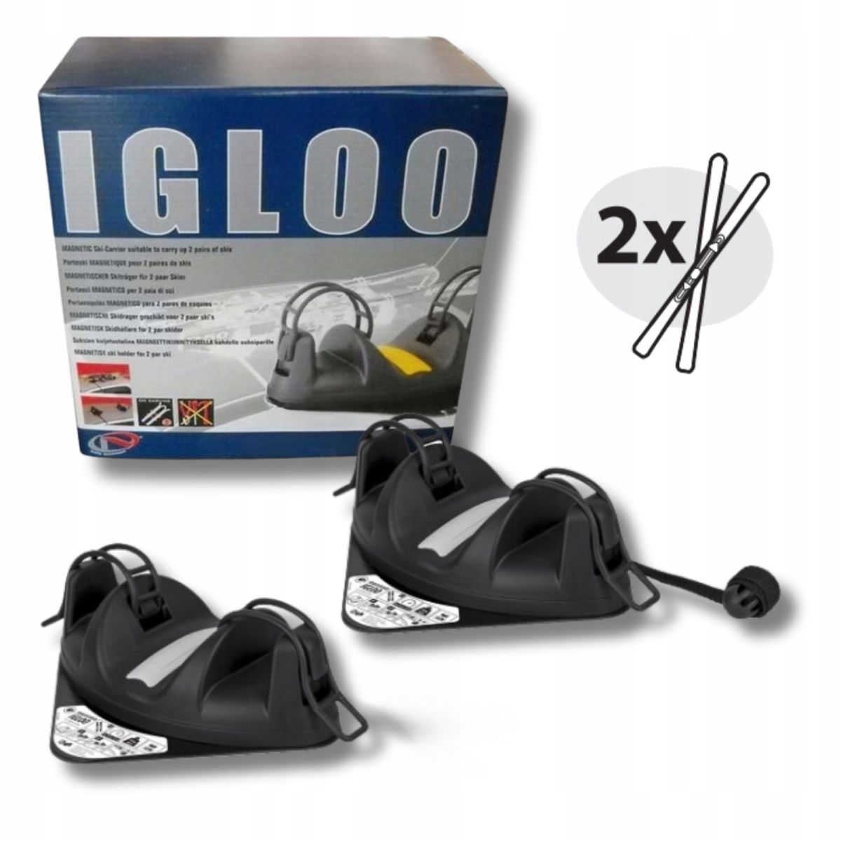 Náhled produktu - Magnetický nosič lyží Menabo Igloo