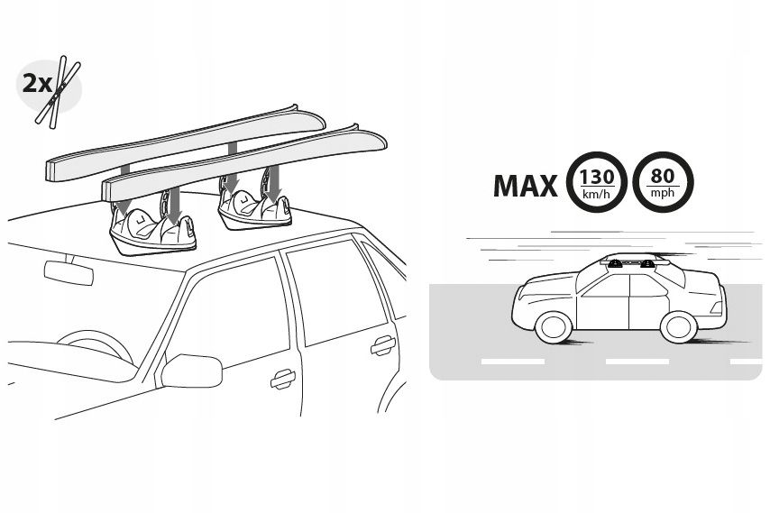 Náhled produktu - Magnetický nosič lyží Menabo Igloo