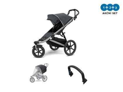 Thule Urban Glide 2 Dark Shadow  + pláštěnka + madlo + DOPRAVA ZDARMA