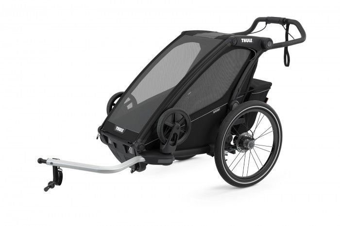 Náhled produktu - Thule Chariot Sport 1 Midnight Black + bike set + kočárkový set + běžecký set