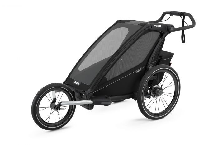 Náhled produktu - Thule Chariot Sport 1 Midnight Black + bike set + kočárkový set + běžecký set