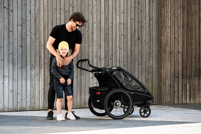 Náhled produktu - Thule Chariot Sport 1 Midnight Black + bike set + kočárkový set + běžecký set