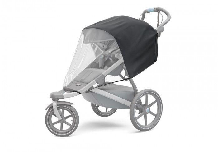Náhled produktu - Thule Urban Glide 2 Dark Shadow + pláštěnka+ochranná síť+madlo+korbička+pláštěnka na korbičku