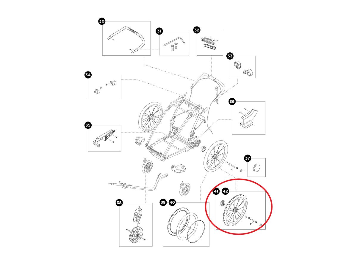 Náhled produktu - Thule kolo Chariot Sport levé 1540192433 (2017-X)