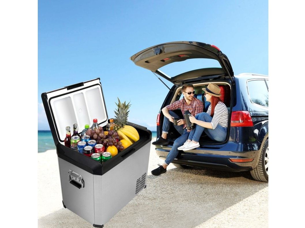 Náhled produktu - Autochladnička / mraznička / lednice kompresorová / chladící box do auta Aroso 12V/24V/230V 60l -18°