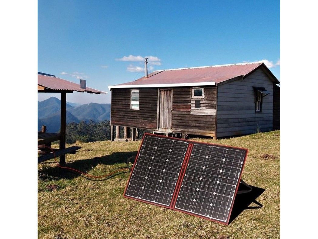 Náhled produktu - Solární panel rozkládací přenosný s PWM regulátorem 220W 12V/24V 212x73cm - do auta / na kempování