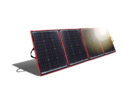 Solární panel rozkládací přenosný s PWM regulátorem 220W 12V/24V 212x73cm - do auta / na kempování + DOPRAVA ZDARMA