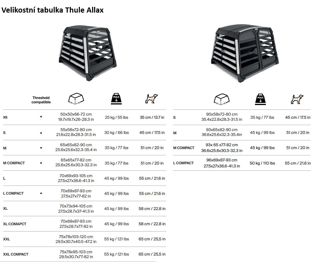 Náhled produktu - Thule Allax - přepravní klec pro psy XXL Compact