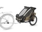 Thule Chariot Cross 2 G3 SINGLE Faded Khaki + bike set + kočárkový set + běžecký set