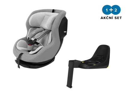 Autosedačka Thule Maple - Light Gray + základna ISOFIX Thule Alfi