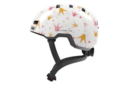 helma ABUS Skurb Kid white crowns - S