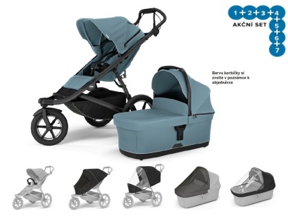Náhled produktu - Thule Urban Glide 3 MBlue Magnet.Buckle + korba + plášť + moskyt. + madlo + plášť.korba + mosk.korba