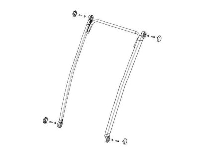 Frame front upper - single - aluminum - Thule Chariot 2 55240