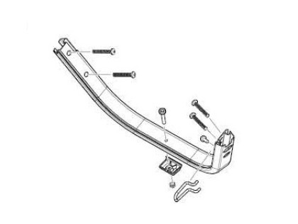 Footwell assembly - single - aluminum - Thule Chariot 2 55249