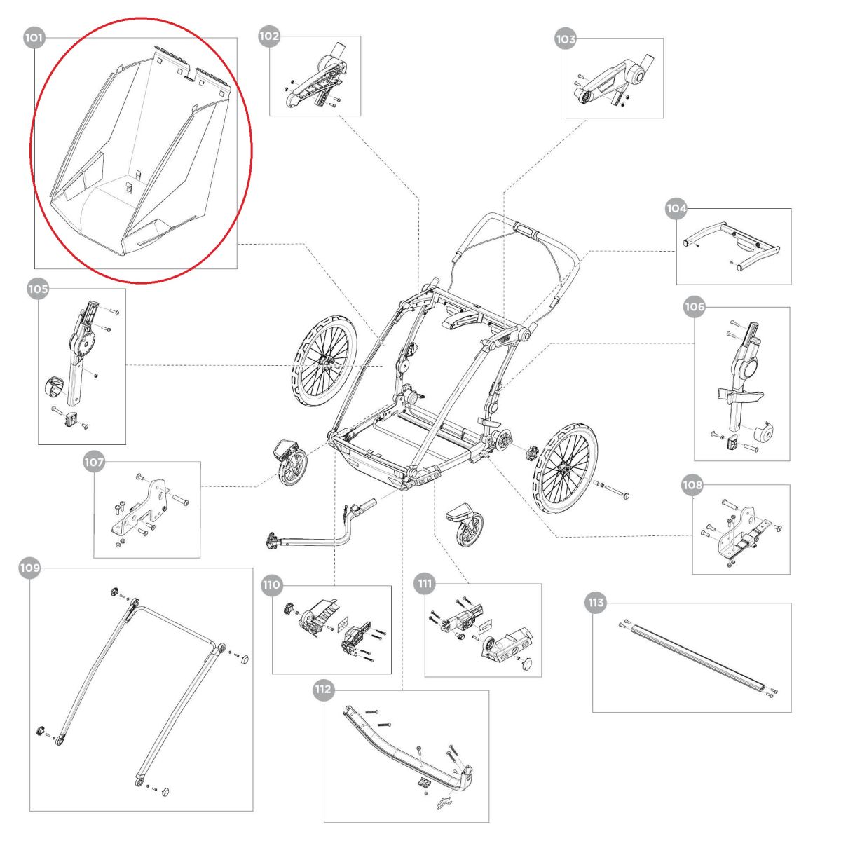 Náhled produktu - Thule Chariot Sport 2 - Double - body natural gold 55230