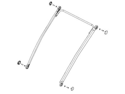 Náhled produktu - Thule Chariot Sport 2 - Double- Frame front upper - Black 55241