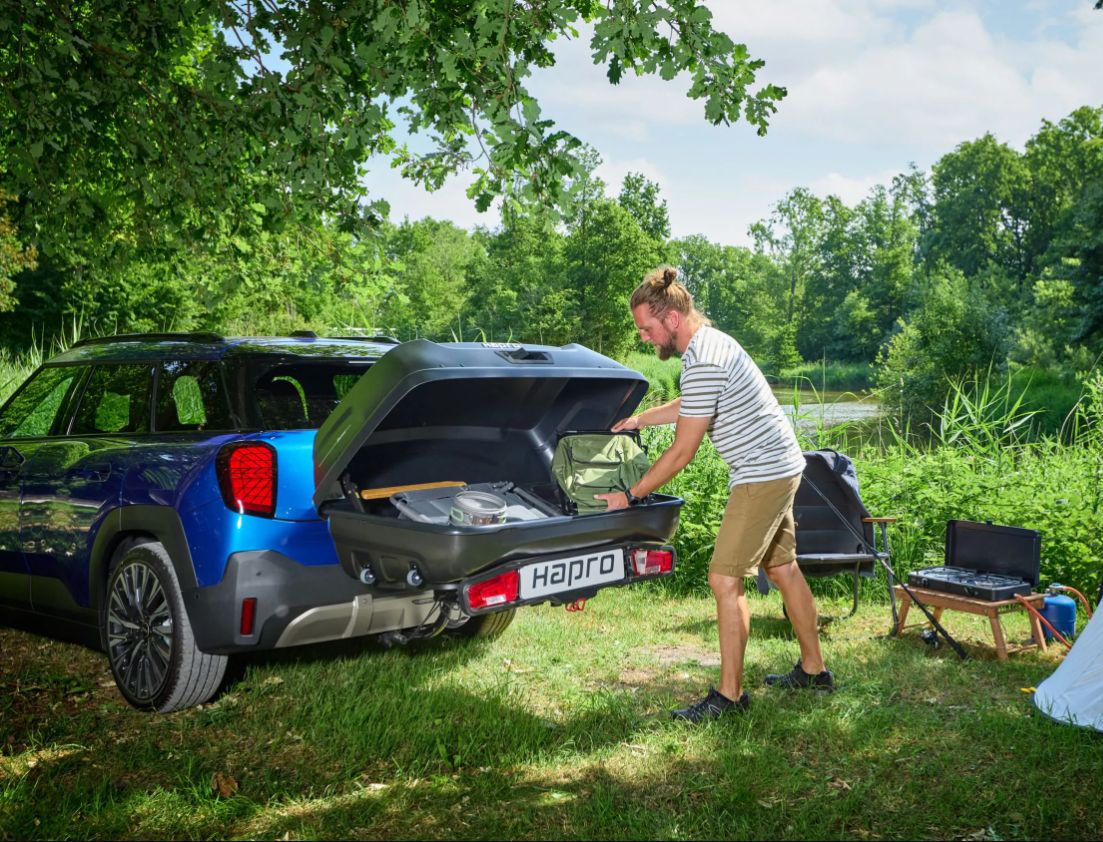 Náhled produktu - Zadní box Hapro Boxer L Hexagon Black +Hapro Boxer platform