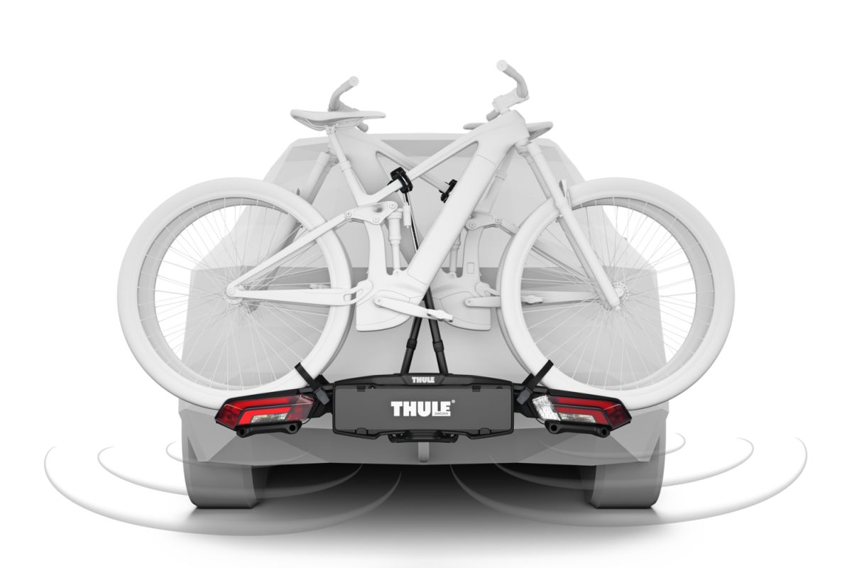 Náhled produktu - Thule Epos ParkSecure 2bike s parkovacími senzory + box Thule Santu + taška 9786