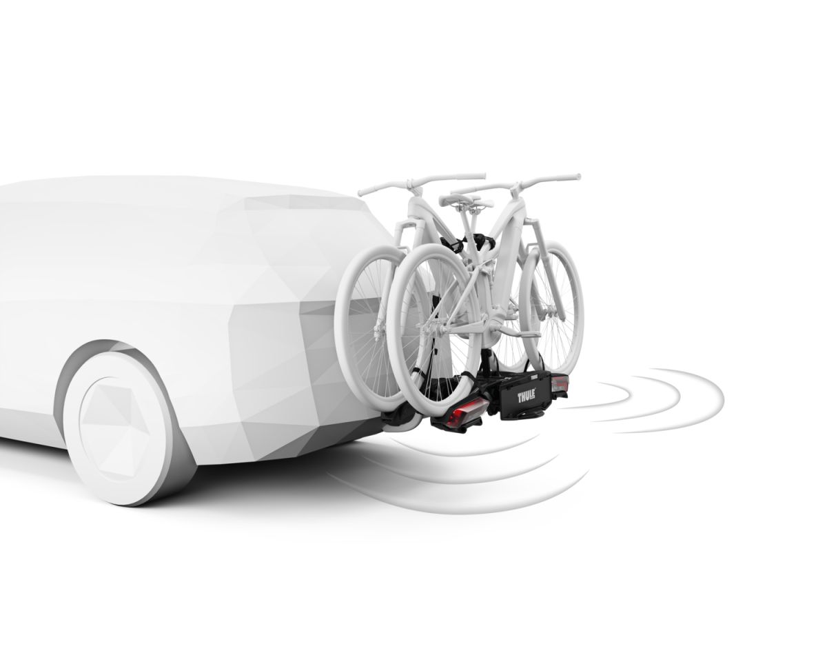 Náhled produktu - Thule Epos ParkSecure 2bike s parkovacími senzory + box Thule Santu