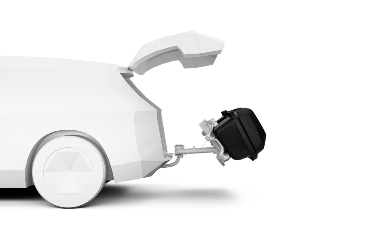 Náhled produktu - Thule Epos ParkSecure 3bike s parkovacími senzory + box Thule Santu