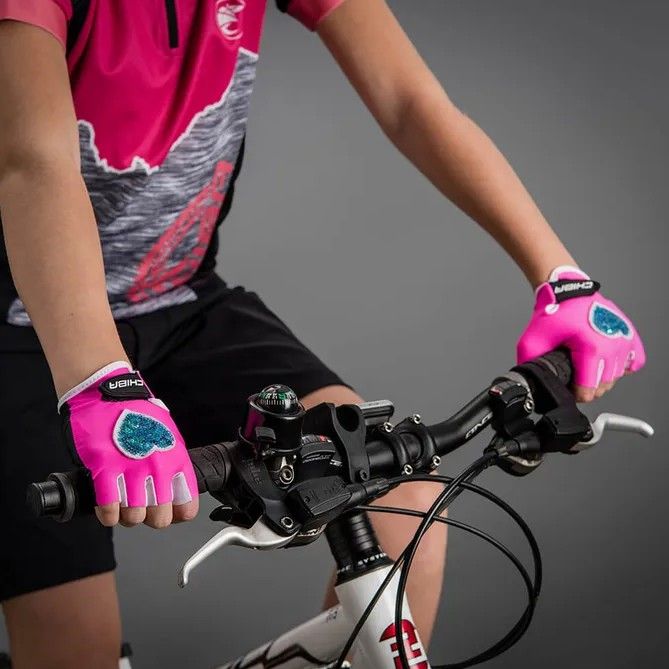 Náhled produktu - Cyklistické rukavice pro děti COOL KIDS Srdce - M