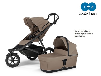 Thule Urban Glide 3 Tinted Taupe - MB  + hluboká korba (libovolná barva) NEW + DOPRAVA ZDARMA