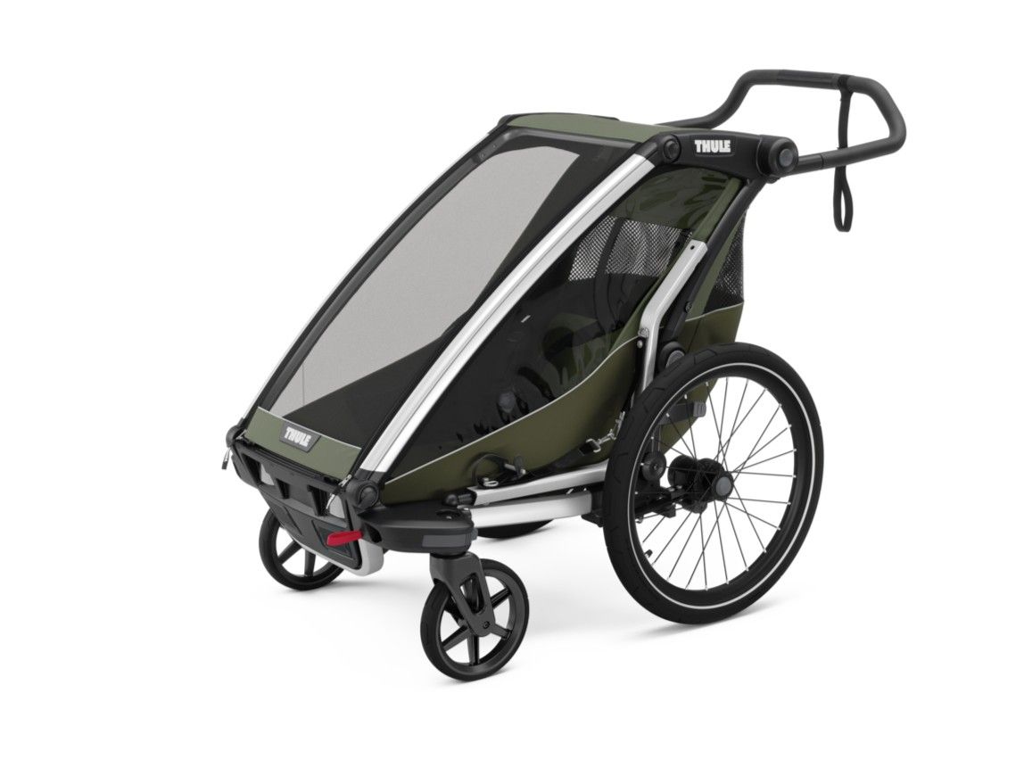 Náhled produktu - Thule Chariot Lite SINGLE Vintage Green + bike set + kočárkový set + běžecký set