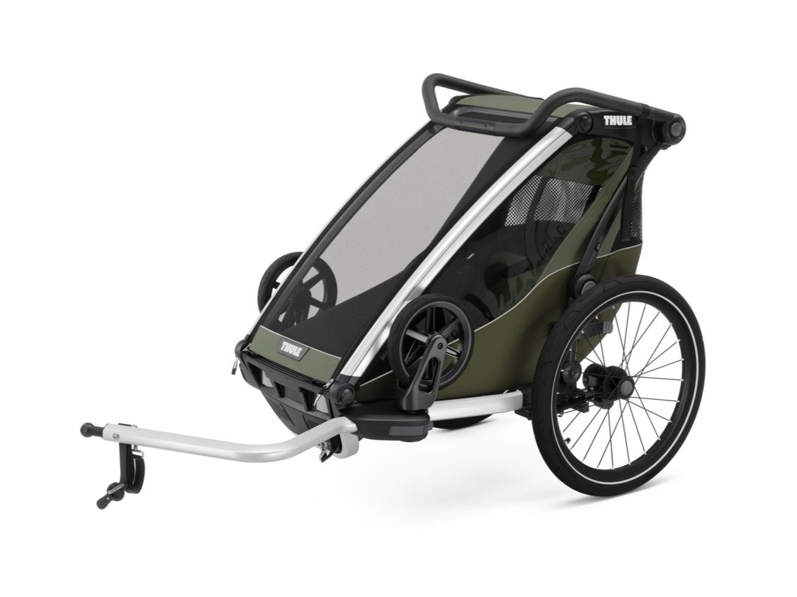 Náhled produktu - Thule Chariot Lite SINGLE Vintage Green + bike set + kočárkový set + běžecký set