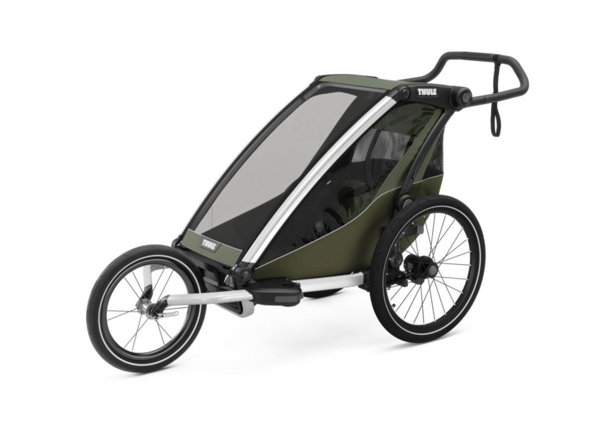 Náhled produktu - Thule Chariot Lite SINGLE Vintage Green + bike set + kočárkový set + běžecký set