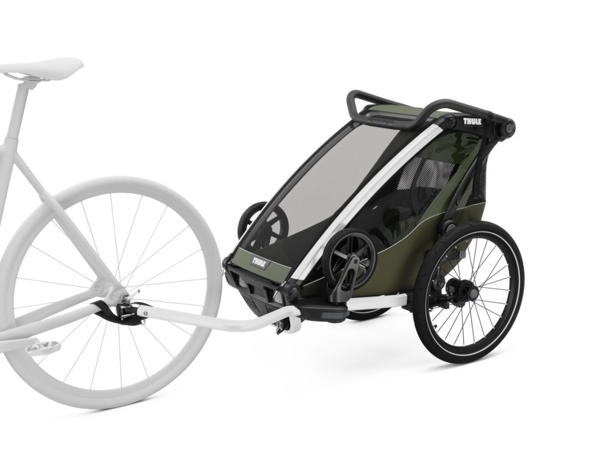 Náhled produktu - Thule Chariot Lite SINGLE Vintage Green + bike set + kočárkový set + běžecký set