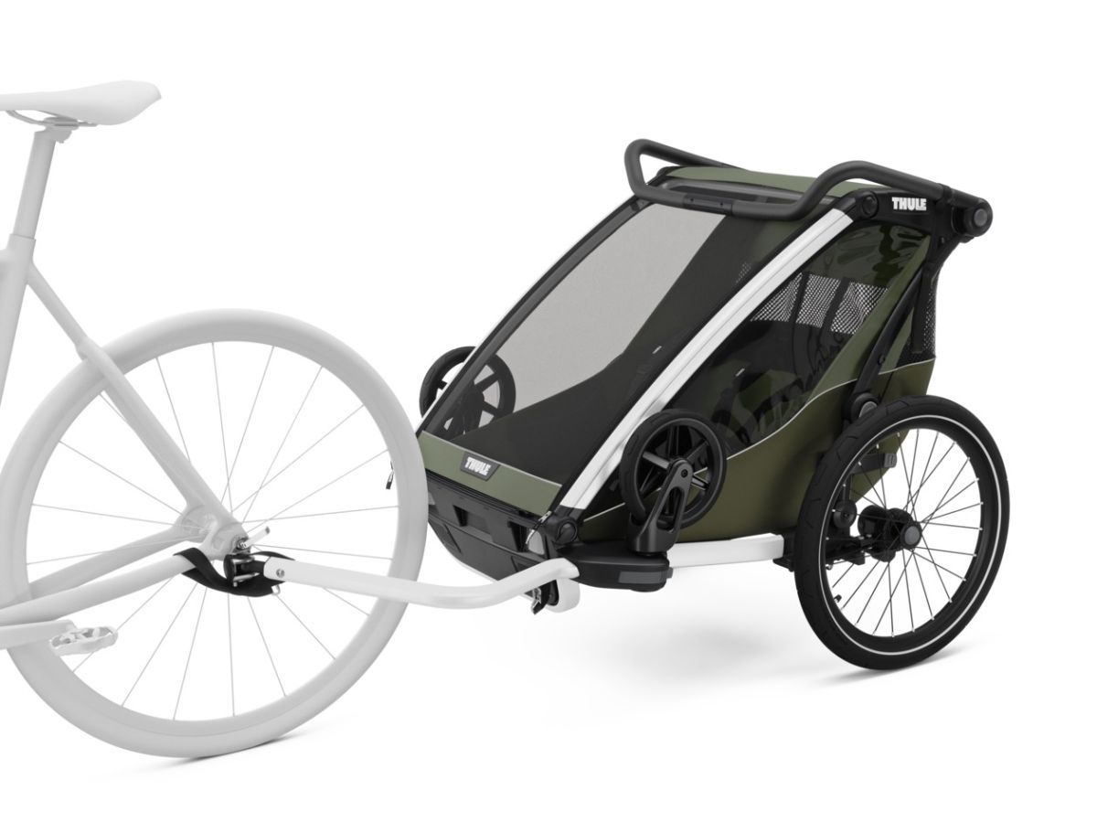 Náhled produktu - Thule Chariot Lite DOUBLE Vintage Green + bike set + kočárkový set + běžecký set