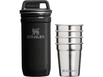 STANLEY Set 4 kusů nerez panáků The Pre-Party Shot Glass Set Hammertone Black