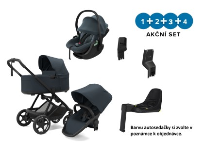 Thule Charm 2 in 1 Darkest Blue + Autosedačka Thule Maple + ISOFIX základna Thule Alfi + adaptéry + DOPRAVA ZDARMA