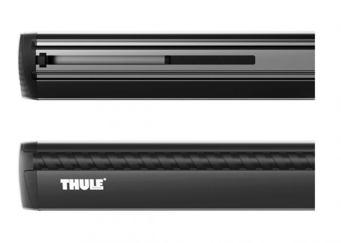 Náhled produktu - Nosič Thule 754 WingBar tyče ČERNÉ + adaptér 774 + sada zámků