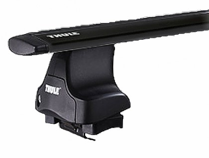 Náhled produktu - Nosič Thule 754 WingBar tyče ČERNÉ + adaptér 774 + sada zámků